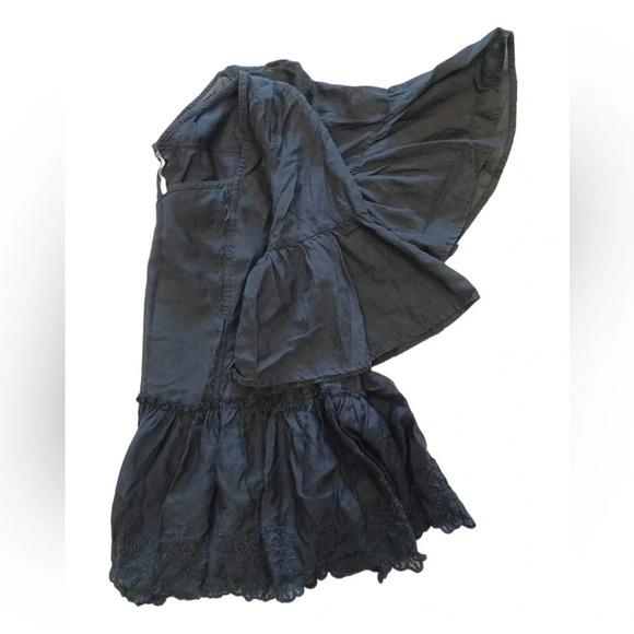 Free People Black Bell Sleeve Top  Size Small - Picture 5 of 9